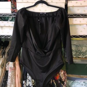 NWT Wrap Plunge Bodysuit